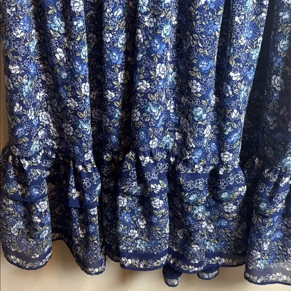 Max Studio Blue Floral Ruffled Mini Dress - Picture 9 of 14